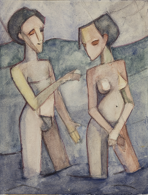 Adam i Eva aquarel·la (1980)
